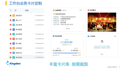 金蝶云星空是金蝶集團面向中小型企業的一個核心產品。作為核心應用的移動應用,我們提供了基于云之家、企業微信、WeLink、釘釘、小程序等平臺的全面的移動應用套件,可以覆蓋企業移動化辦公。真正做到高效敏捷,全面移動化的要求。